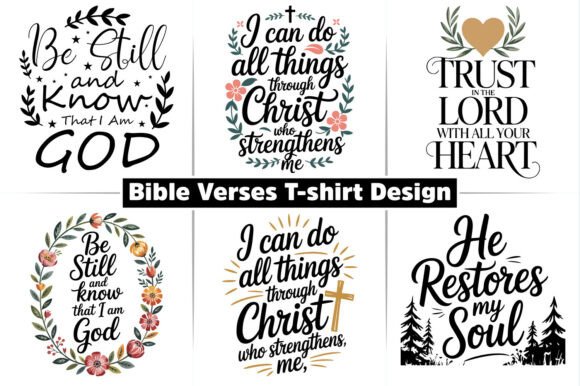 Bible Verses Typography T-shirt Design