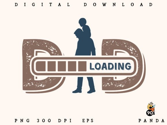 Dad Loading Design Eps Png