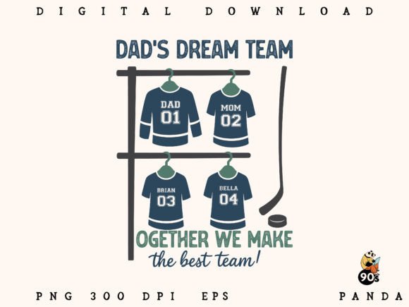 Dad’s Dream Team Eps Png Design