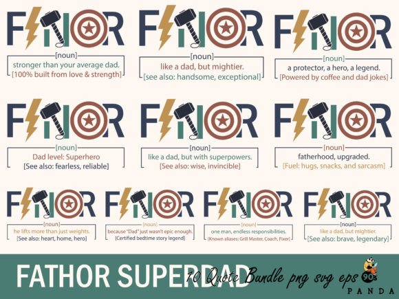 FATHOR Superdad Quote Bundle